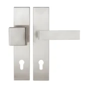 Varnostna armatura TWIN COLUMBUS CARLA brez pokrova (E - mat nerjaveče jeklo), gonilka desno/krogla, Odprtina za cilindrični vložek PZ, Twin E (nerjavno jeklo mat), 92 mm