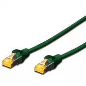 Digitus LAN (RJ45) Mreža Priključni kabel CAT 6A S/FTP 3 m Zelena Bez halogena, Upleteni parovi, sa zaštitom za nosić, Vatrostalan Digit