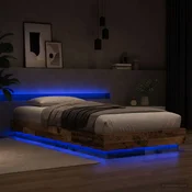 vidaXL Posteljni okvir z LED Star les 80 x 200 cm Inženirski les