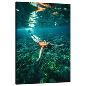 shumee Platno s tiskom Ljudje Potapljanje v oceanu 80x120 cm