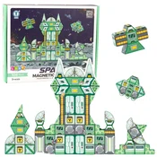 slomart LEAN TOYS Magnetyčni gradbeni bloki Vesoljska postaja 4D, 108 delov
