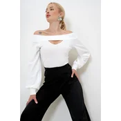Trend Alacati Stili Ženska bluza dugih rukava Alc-X12948, Bela