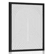 Plakat perspektiva mavrice Mid-Century - 60x90 silver