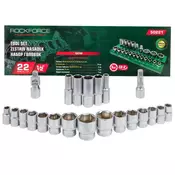 Rock FORCE Komplet nastavkov 1/2 22 kosov (6-izraznih)