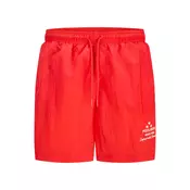 JACK & JONES Kratke kopalne hlače JPSTKAUAI ELECTRIC  ognjeno rdeča / bela
