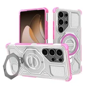 Hibridna maska Carbon Shield Pro za Samsung Galaxy S25 Ultra - pink transparent