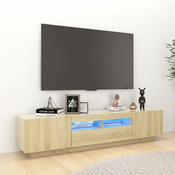 TV ormaric s LED svjetlima boja hrasta sonome 180 x 35 x 40 cm