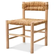 Casa Padrino luxury dining chair natural 54 x 62.5 x H. 80.5 cm - Solid wood kitchen chair - Dining room furniture - Luxury furniture - Dining room furnishings - Luxury furnishings
