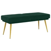 vidaXL Dvojna klop Temno zelena 120 x 45 x 46 cm Žamet