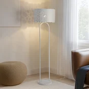 Lindby Aralena talna svetilka, bela, kovina, višina 143,5 cm - Dnevna soba/jedilnica - Sodobni