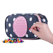 PIXIE CREW študentski pencil case modra z belimi pikami