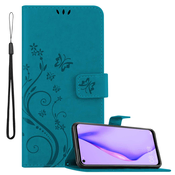 Cadorabo CADORABO Huawei P40 LITE 5G/NOVA 7 SE rožnato zlata - ovitek v cvetličnem dizajnu z magnetnim zapiranjem, stoječo funkcijo in režami za kartice, (20860127)
