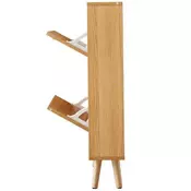VEVOR omara za čevlje 2 preklopni predali 60x168x877 cm naravno leseno