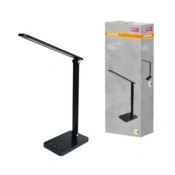 Sklopiva stona LED lampa sa satom i USB punjenjem 6.5W OSRAM crna