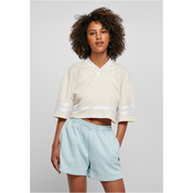 Womens Cropped Mesh Jersey Jump Starter Pale White/White