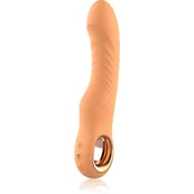 Glam - prilagodljiv rebrast vibrator (breskvaste barve)