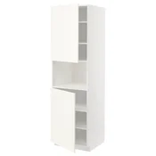 METOD Visoka omara za mv pečico+2vr/plc, bela/Vallstena bela, 60x60x200 cm