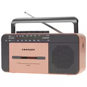 Radiokasetofon Crosley - CT102A-RG4, ružicasti/sivi