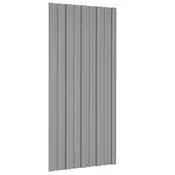 vidaXL Strešni panel 36 pcs Siva 100 x 45 cm Pocinkano jeklo