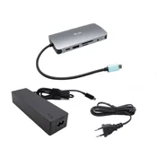 I-TEC Docking postaja USB-C Metal Nano HDMI/VGA z LAN + Univerzalni polnilnik 100W