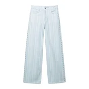 Pull&Bear Kavbojke moder denim/naravno bela