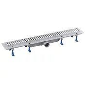 Talni odtok z rešetko iz nerjavečega jekla, L-710, DN50 - Iz nerjavečega jekla - 71x12,2x6,5 cm - Bruckner - 24 - Plastika - Prosto v tleh - rešetka - 710 - 122 - 65 - 50 - 14