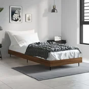 shumee vidaXL Postelja brez vzmetnice, rjav hrast, 75x190 cm