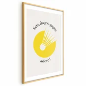 shumee Plakat - Badmintonska žogica na ozadju rumenega sonca