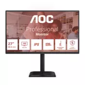AOC IPS monitor 27 27E4U 1920x1080, 16:9, 300cd/m2, 4ms, VGA/HDMI/USB, zvučnik, 120 Hz, postolje, rotacija