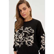 Marisse WOMENS SWEATSHIRT Z-BL-4817 BLACK