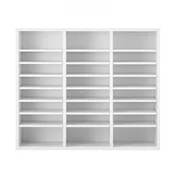 VEVOR Organizator za literaturo 24 predelkov 737x305x62 cm bela