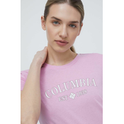 Majica kratkih rukava Columbia za žene, boja: ružicasta