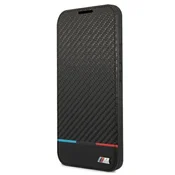 BMW etui za Galaxy S22+ S906, M Collection Triangles (knjižica), črn