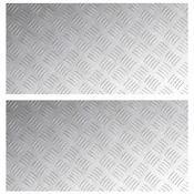 Vidaxl Stopnice Pravokotna 2 szt. srebrna 80 x 40 cm Aluminij