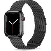 shumee PAŠEK ZA URO APPLE WATCH 1/2/3/4/5/6/7/8/9/SE 38/40/41mm ČRNO JEKLO