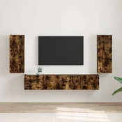 vidaXL TV stenska omara 2 pcs Dimljeni oreh 30 x 31 x 80 cm
