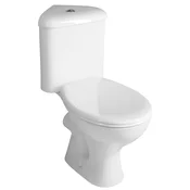 Kotno stranišče CLIFTON, dvojno splakovanje, 3/6l, belo - Bela - 36,7x78,5x74,7 cm - Aqualine - 24 - Keramika - Kotiček - 367 - 785 - 747 - 14