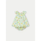 Mayoral Poletna obleka 1834 Zelena Regular Fit