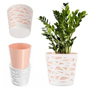 KADAX Cvetlični lonec z vložkom, plastičen, 17 cm, oranžen
