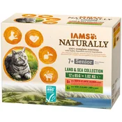 IAMS Cat Senior losos/jagnjetina v omaki 12x85g