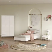 Hanah Home Komplet spavaca soba za tinejdžere ON23-W, Bela