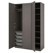 PAX / BERGSBO Garderober, tamnosiva/tamnosiva, 150x60x236 cm