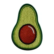 shumee Našitek AVOKADO - majhen sadež z ogromno koščico - Prišiven - Vezen našitek/značka/emblem