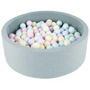 slomart Suhi bazen z žogicami 300 kos (barve žogic: roza, modra, rumena (pastelne))