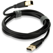 Kabel QED - Connect QE8214, USB-A/USB-B, 0.75m, crni