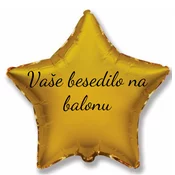 Personal Balon iz folije z besedilom - Zlata zvezda, 45 cm