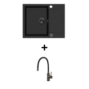 Set Tesa SQT102-AW + slavina Flexy PVD Grafit/Black metallic