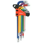 Torx ključi T10-T50 9kos CrV barvni 66308
