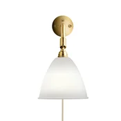 Gubi stenska svetilka Bestlite BL7, porcelan/medenina, 16 cm, E14 - Dnevna soba/jedilnica - Dizajn - porcelan, medenina - Kovina