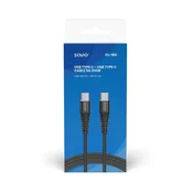 SAVIO Savio USB kabel USB C - USB C, 2 m, črn